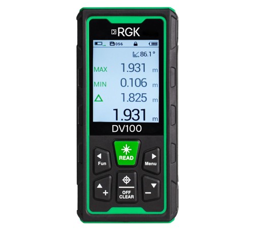 Лазерный дальномер с видоискателем RGK DV100 с калибровкой