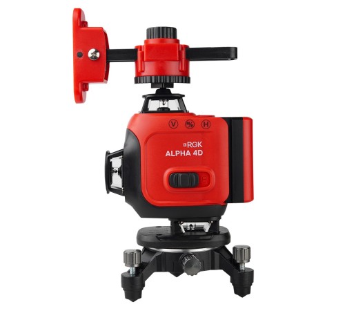 Лазерный уровень RGK ALPHA 4D с калибровкой с зелёным лучом Лазерный уровень RGK ALPHA 4D с калибровкой с зелёным лучом