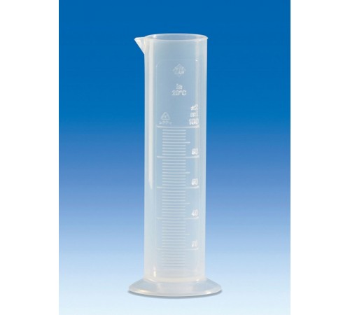 Цилиндр мерный VITLAB, 250 мл, класс B, рельефная шкала, PP Цилиндр мерный VITLAB, 250 мл, класс B, рельефная шкала, PP