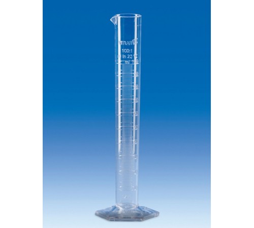 Цилиндр мерный VITLAB, 2000 мл, класс B, высокий, рельефная шкала, SAN Цилиндр мерный VITLAB, 2000 мл, класс B, высокий, рельефная шкала, SAN