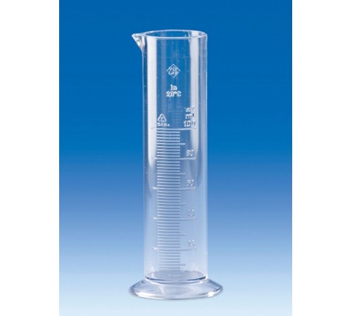 Цилиндр мерный VITLAB, 250 мл, класс B, рельефная шкала, SAN Цилиндр мерный VITLAB, 250 мл, класс B, рельефная шкала, SAN