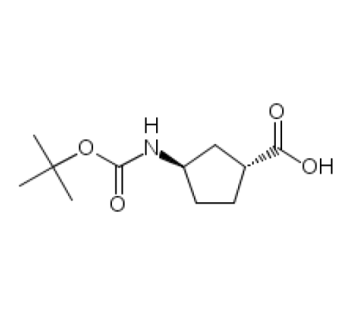 (1R,3R)-N-BOC-1-аминоциклопентан-3-карбоновая кислота, 95%, 98% ee, Acros Organics, 1г (1R,3R)-N-BOC-1-аминоциклопентан-3-карбоновая кислота, 95%, 98% ee, Acros Organics, 1г