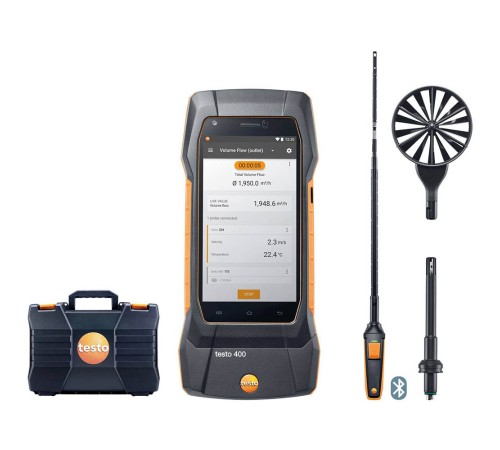 Комплект Testo 400 для вентиляции с зондом с обогреваемой струной Комплект Testo 400 для вентиляции с зондом с обогреваемой струной