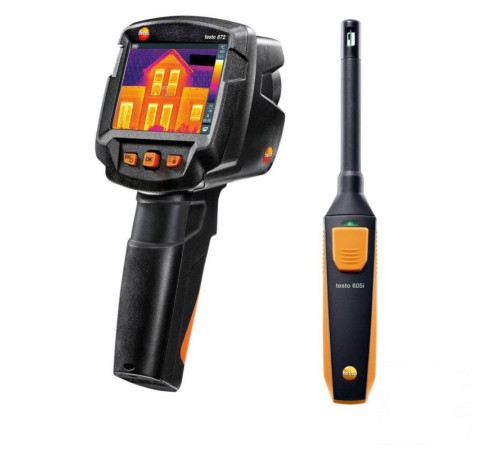 Комплект тепловизора Testo 872 и смарт-зонда термогигрометра Testo 605i Комплект тепловизора Testo 872 и смарт-зонда термогигрометра Testo 605i